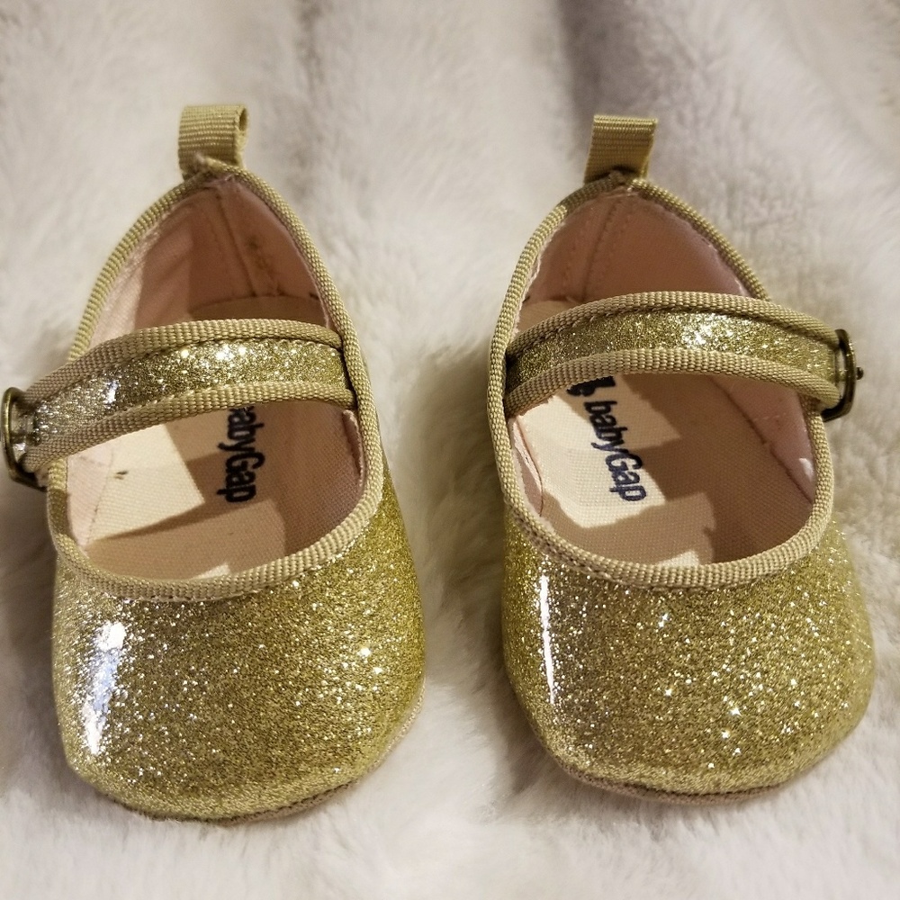 Gold baby Gap shoes